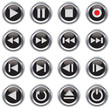 Multimedia control icon/button set