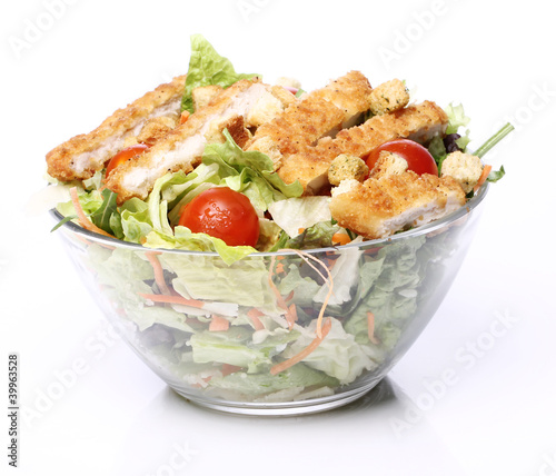 Photo: Healthy salad with chicken and vegetables Healthy salad with chicken and vegetables