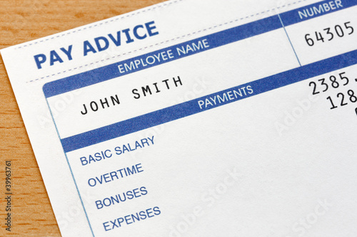 Photo: Payslip Payslip