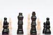 Chess game of strategy business concept application