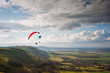Stunning scene across escarpment countryside landscape with bea