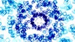 blue ice block tunnel hole,crystal jewelry necklace,glass