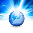 blue globe
