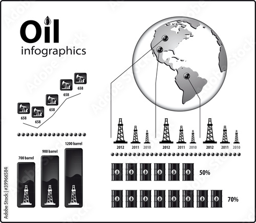 Vector: Infographics in oil / fuel style vector Infographics in oil / fuel style vector