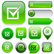 Checkmark high-detailed web button collection. Checkmark high-detailed web button collection.
