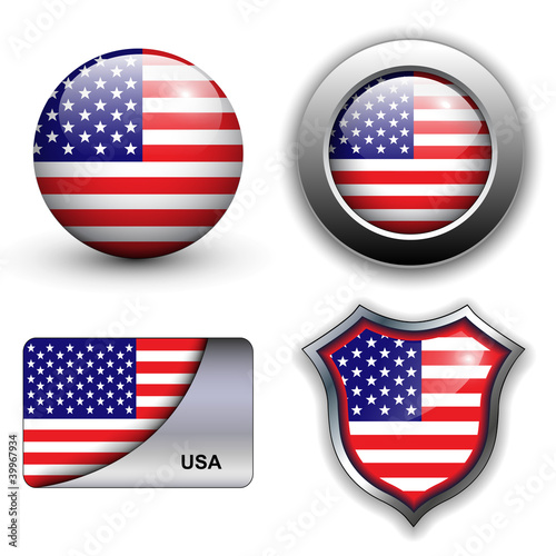 Vector: usa flag icons usa flag icons