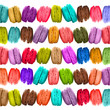 Farandole de macarons multicolores