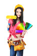 Beautiful young woman decorator Beautiful young woman decorator