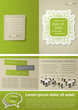 Green vintage template for advertising with business people Green vintage template for advertising with business people