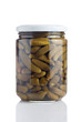 Bottle of pickles isolated