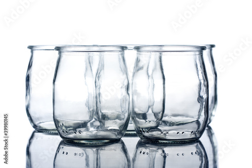 Photo: Glasses empty yogurt Glasses empty yogurt