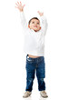Boy reaching ceiling