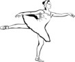 actress a ballet-dancer dancing party of swan