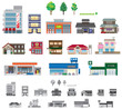 Vector: 建物いろいろ・店 建物いろいろ・店