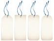 4 Hangtags Blue Bow