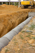 Concrete drainage tank on construction site