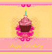 cute retro cupcakes card