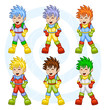 Cartoon astronauts