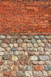 Feld- und Backsteinmauer