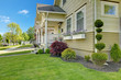 Beautiful American small house exterior.