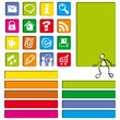 funny color web buttons
