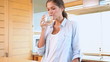 Woman drinking water