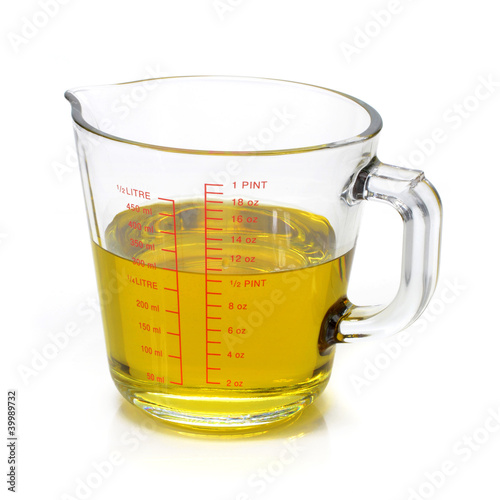 Photo: Oil in measuring cup Oil in measuring cup