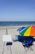 Photo: Blank Whiteboard and Umbrellas Blank Whiteboard and Umbrellas