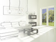 Apartment beim Sonnenschein (Zeichnung)