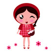 Vector: Little Red riding hood isolated on white Little Red riding hood isolated on white