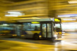 Motion blurred bus