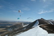 Puys de l'Angle , puy de Monne et parapentes