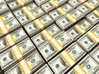 Background of rows of dollar bundles