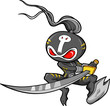 Ninja Warrior Vector Illustration