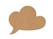 retro cloud for message made of cardboard