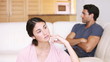 Video: Young woman trying to talk with her boyfriend Young woman trying to talk with her boyfriend