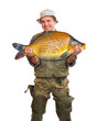The fisherman with his big Carp.