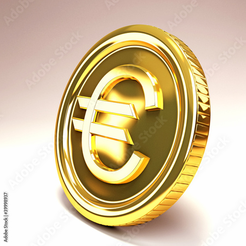 Illustration: Euro Gold Coin Euro Gold Coin