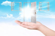 Doors and windows on a palm