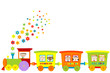 Train with happy children