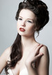 Beauty concept. Beautiful young woman face with perfect skin