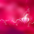 fleeting heart on red background