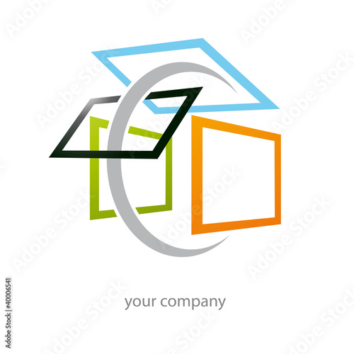 Vector: logo véranda, porte, fenêtre logo véranda, porte, fenêtre