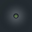 Illustration: Green power button at bumped plastic surface with copy space Green power button at bumped plastic surface with copy space