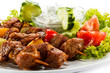 Foto: Grilled meat and vegetables Grilled meat and vegetables