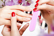 Photo: Gentle care of nails in a beauty salon Gentle care of nails in a beauty salon