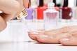 Gentle care of nails in a beauty salon Gentle care of nails in a beauty salon