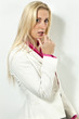 beautiful blond woman, studio portrait