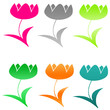 Colorful Tulips Set
