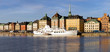 Stockholm waterfront panorama.